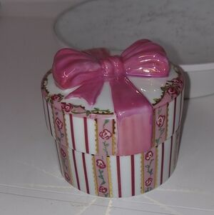 Vintage Trinket Music Box For Daughter A Mothers Love Always 1999 Porcelain PINK